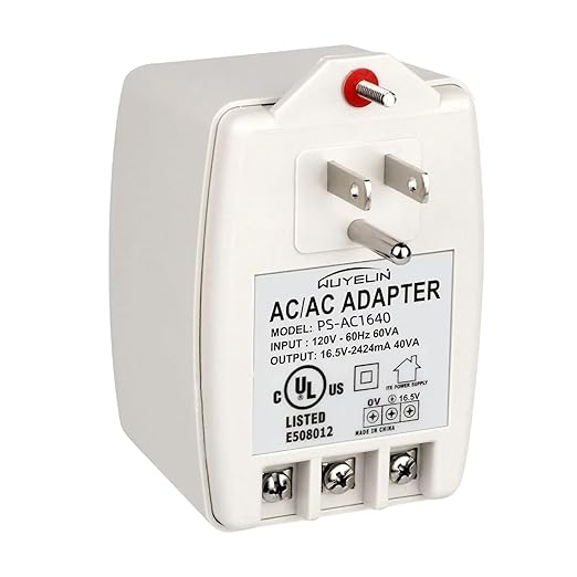 16.5V 40VA Burglar Alarm Systems and Doorbell Transformer, 16.5V Plug in by WUYELIN
