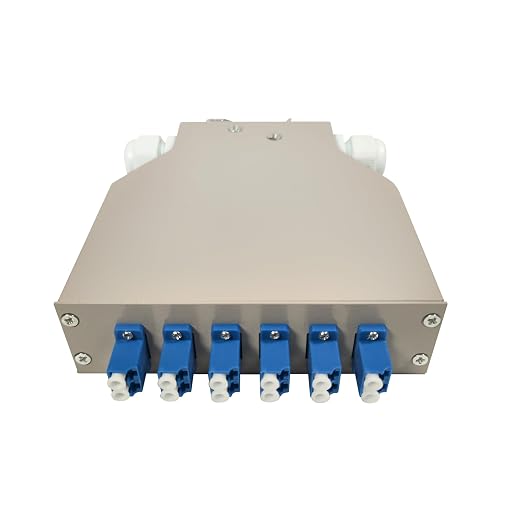 12 Fibers LC Singlemode DIN Rail Fiber Optic Enclosure Rack Box - Image 2