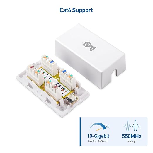 Cable Matters 5-Pack Cat 6 Splice, Cat 6 Ethernet Junction Box in White - Image 3