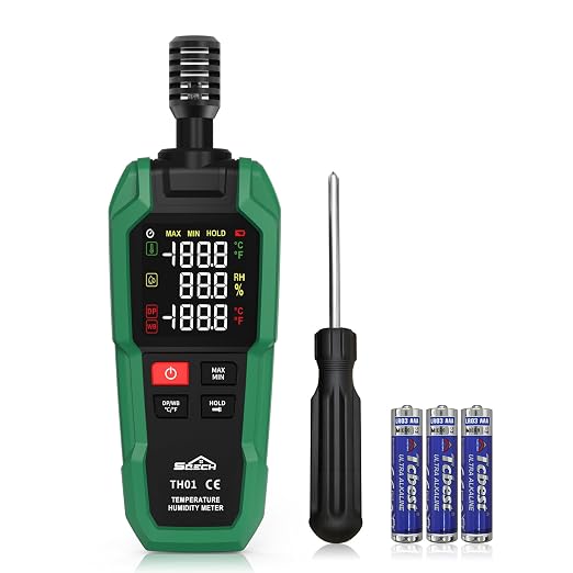 Temperature Humidity Meter, SQECH Digital Hygrometer by SQECH
