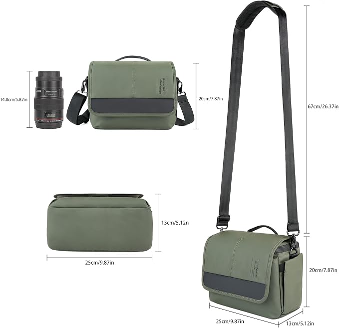 Besnfoto Camera Bag Small DSLR Camera Shoulder Bag - Image 5