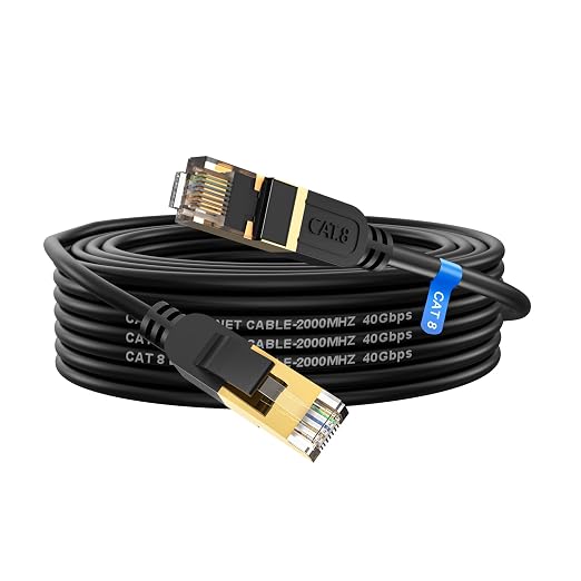 Cat 8 Ethernet Cable, 20FT High Speed Heavy Duty 26AWG Cat8 LAN Network Cable by Unknown