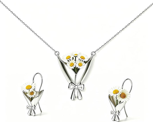Wearable Flower Vase Necklace for Women, DIY Flower Bouquet Pendant Floral by Seeyozz