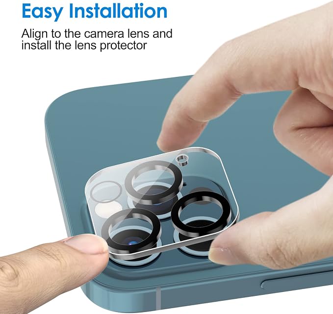 JETech Camera Lens Protector for iPhone 12 Pro 6.1-Inch, 9H Tempered Glass - Image 4