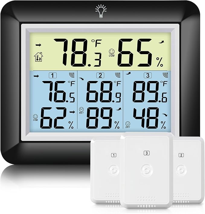 Urageuxy Wireless Indoor Outdoor Thermometer by Urageuxy