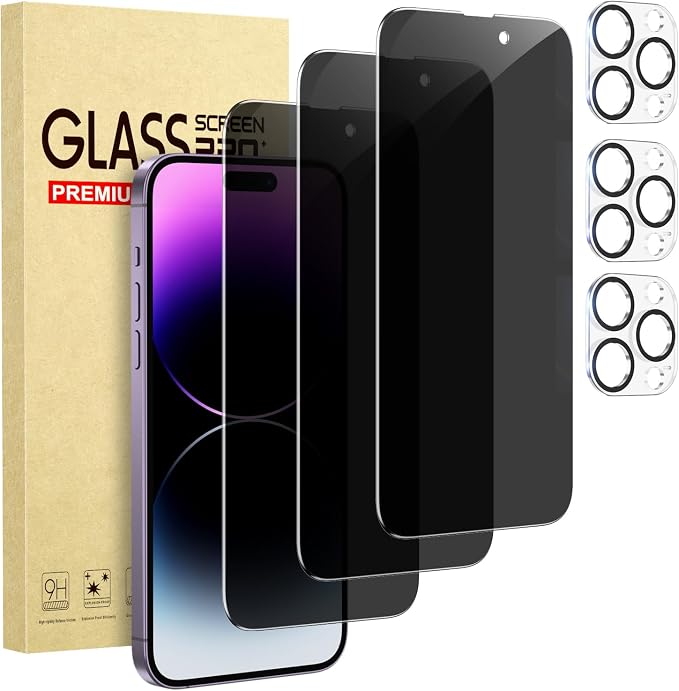 3 Pack Privacy Screen Protector by Cutebe