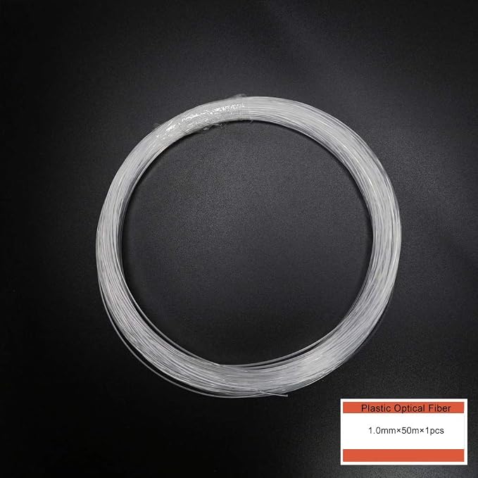 AZIMOM PMMA Plastic End Glow Fiber Optic Cable 1mm 50m/Roll - Image 3