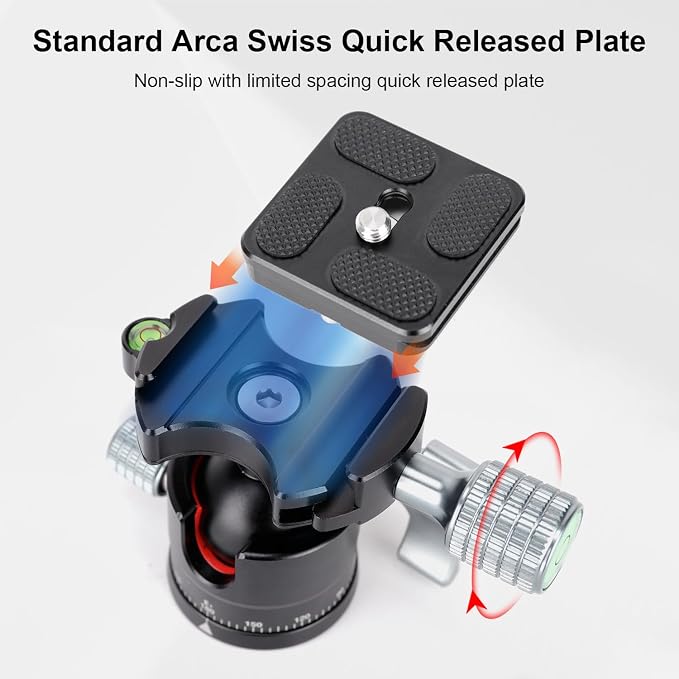 Koolehaoda Mini Ball Head with Arca Quick Release Plate, 360° Panoramic | Φ28mm - Image 4