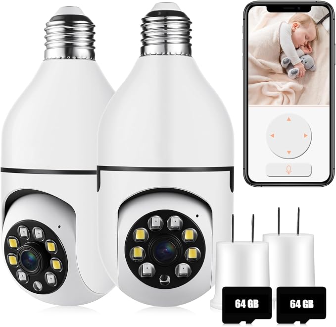 Security Camera Indoor Wireless WiFi Outdoor Home E27 360 Degree Panoramic Home by ratolo