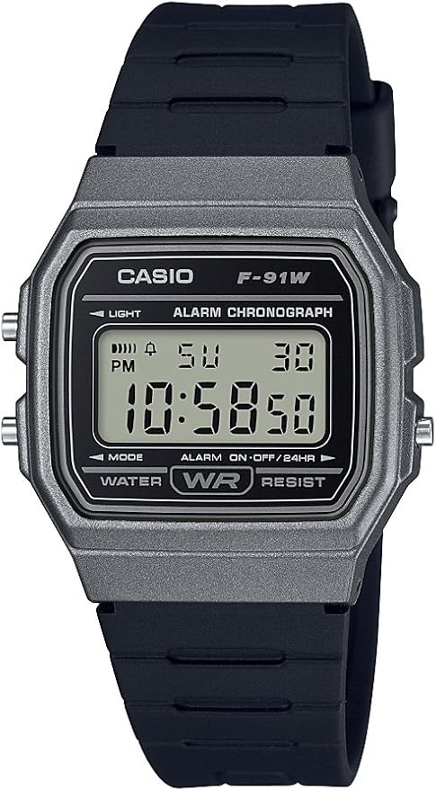 Casio F91W Series | Digital Watch | Water Resistant | LED Light | 1/100 SEC by Casio