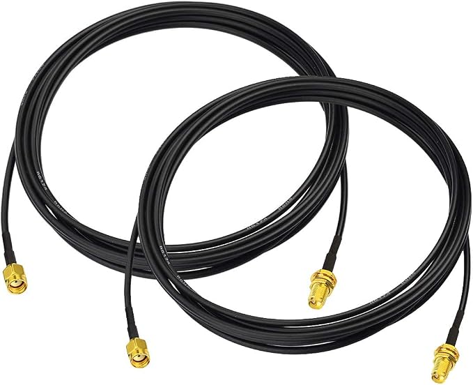 Bingfu WiFi Antenna Extension Cable 2-Pack RP-SMA Male to RP-SMA Female by Bingfu-AntennasConnectivity