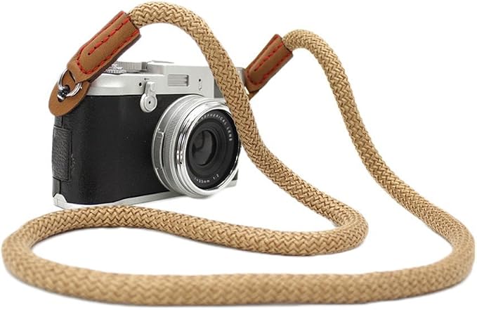 DOROM Vintage Handmade Cotton Leather Rope Camera Neck Strap by Unknown
