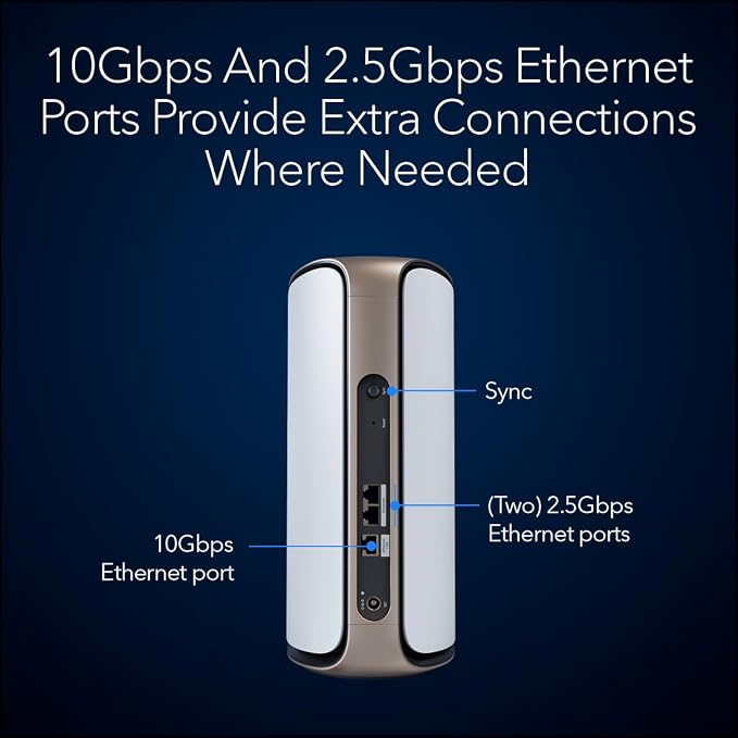 NETGEAR Orbi 970 Series Quad-Band WiFi 7 Mesh Add-on Satellite - Image 4