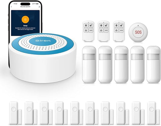 Alarm System for Home Security, Wireless Alarm System 20 Piece Kit by CloureeDirect