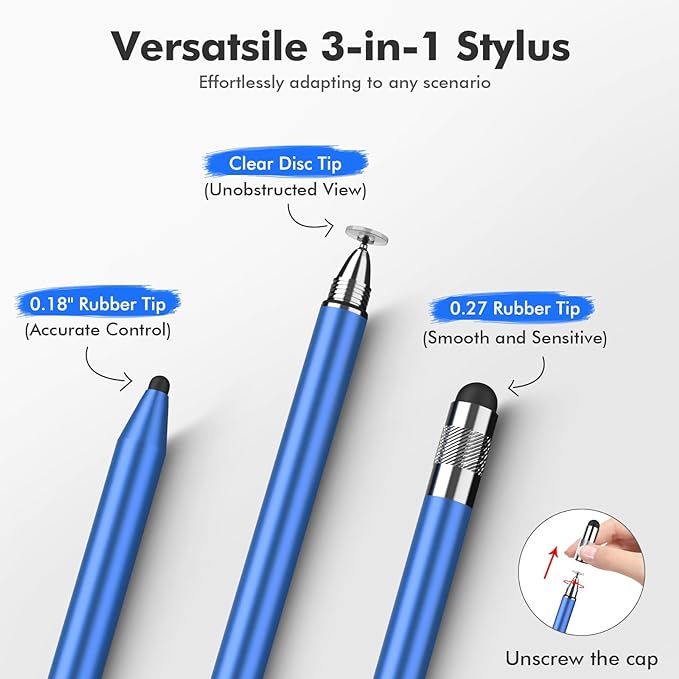 MEKO 3 in 1 Stylus Pens for Touch Screens, High Sensitivity & Precision - Image 2