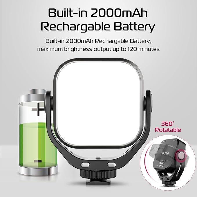 ULANZI VL66 Bi-Color Adjustable Rechargeable 2500-6500K - Image 3