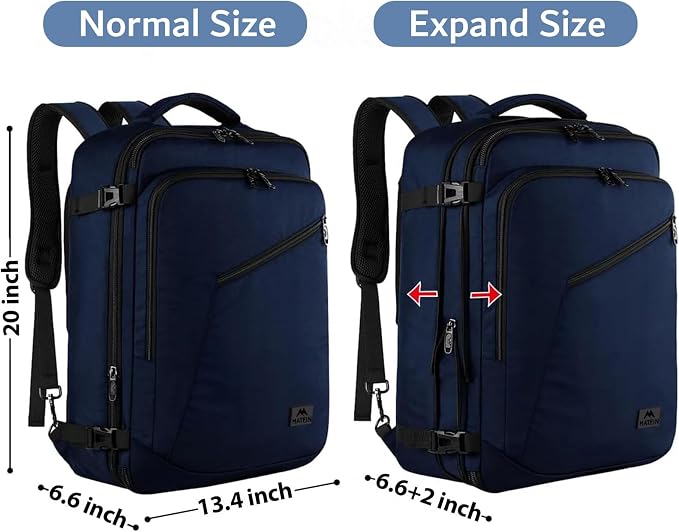 MATEIN Extra Large Mens Travel Backpack Carry on, Expandable Traveling Backpack - Image 5