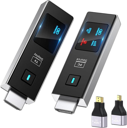 2026 New Wireless HDMI Transmitter and Receiver, 360FT/110M Extender 4K Decode by HSJINHONG