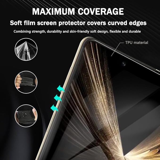 2 Pack for Honor Magic V5 Inner Screen Protector Flexible TPU Film Not Tempered - Image 4