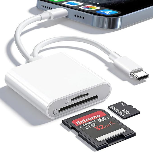 2IN2 SD Card Reader, USB C SD Card Reader by LBSC