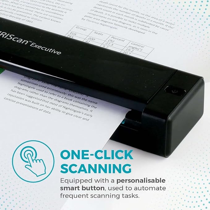 IRIScan Executive 4 Pro Black Portable Duplex Scanner, 8 PPM USB Document and - Image 5