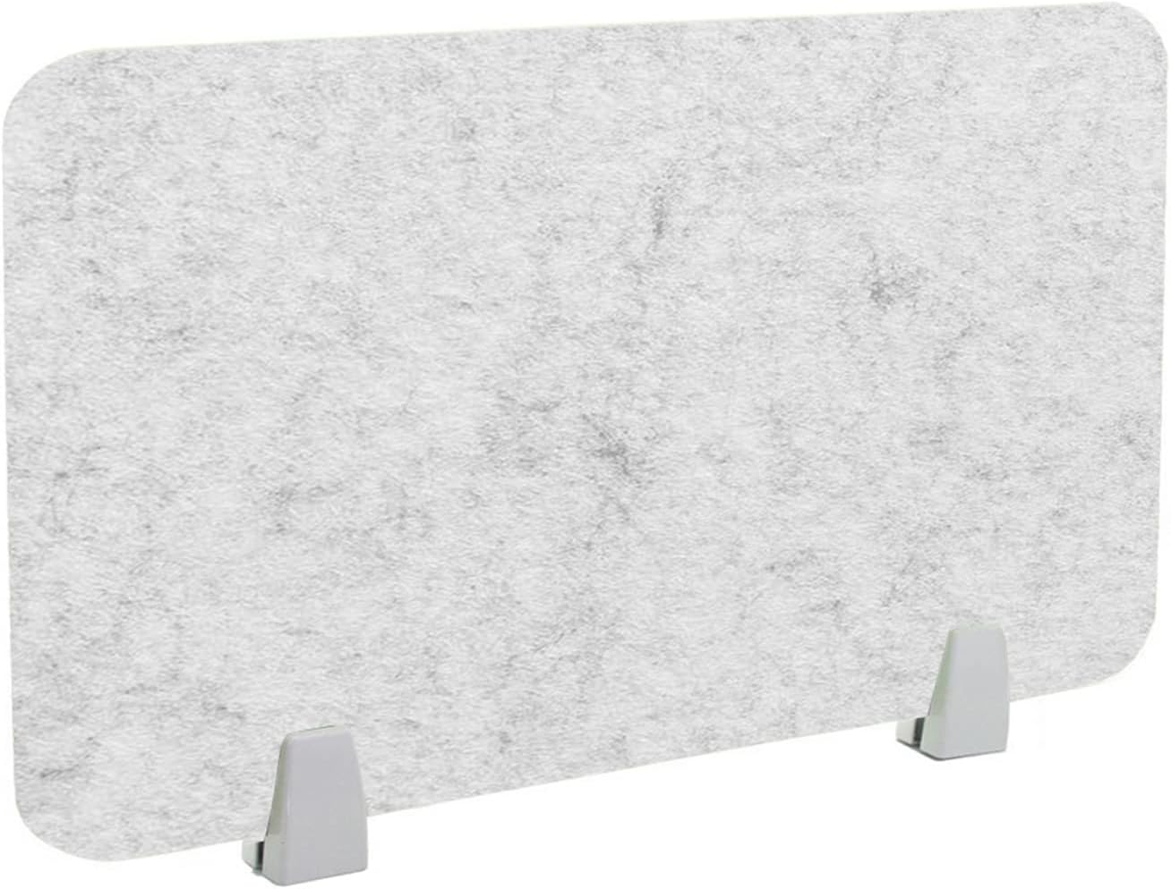 Icegrey Acoustic Desk Divider Privacy Panel Removable Sound Absorbing Desk Partition Board with 2 Clips for Student Call Centers Offices Braries Classrooms Library, Silver Grey, 19.5x11.7