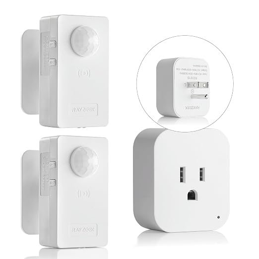 RAYZEEK Wireless Motion Sensor Control Outlet by RAYZEEK