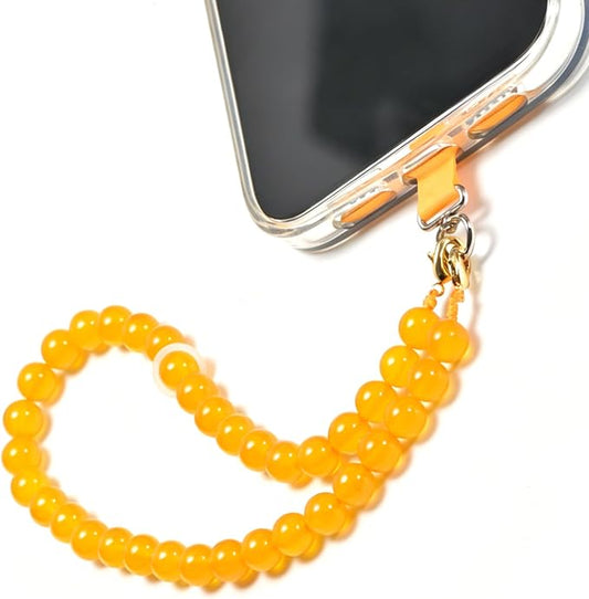 Agate Beaded Phone Wrist Strap for Women Men Stone Beads Charm Handmade by Aluckiss