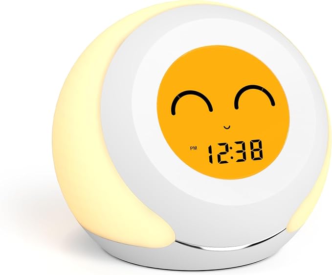 Kids Room Thermometer, Hygrometer and Cute Facial Expressions, Colorful Light by iTOMA