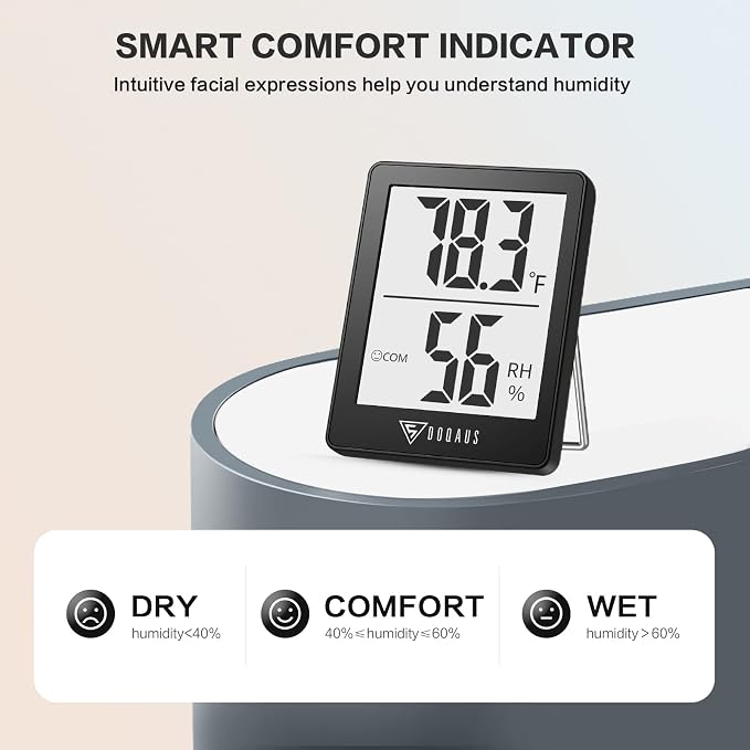DOQAUS Digital Hygrometer Indoor Thermometer 3 Pack, Room Thermometer - Image 4