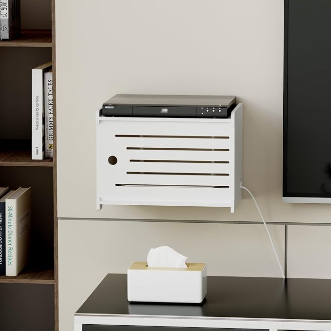 Wooden WiFi Router Storage Box Hider Shelf, Decorative Projector Box Hider Rack - Image 6