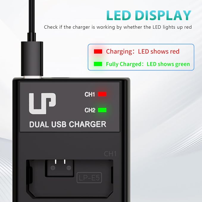 LP LP-E5 Battery and Charger Pack, Rebel T1i, Rebel XSi, Kiss X3, KissF and More - Image 4