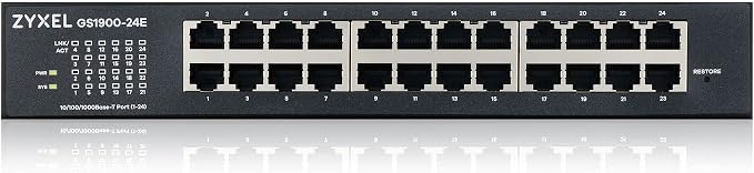 Zyxel 24 Port Ethernet Switch | Smart Managed Gigabit Network Switch | 24x GbE - Image 2