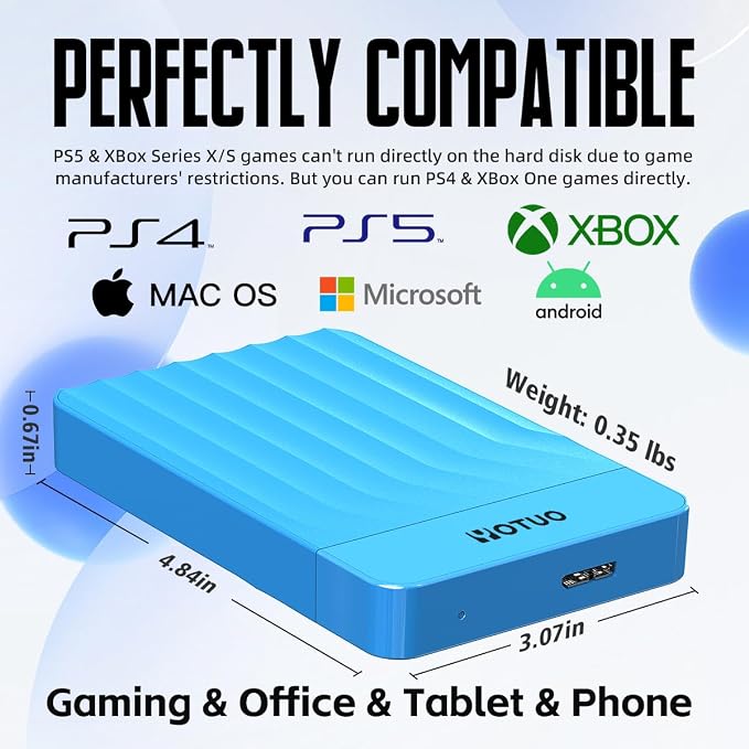YOTUO Portable External Hard Drive Storage Expansion Mobile HDD USB 3.0 - Image 3