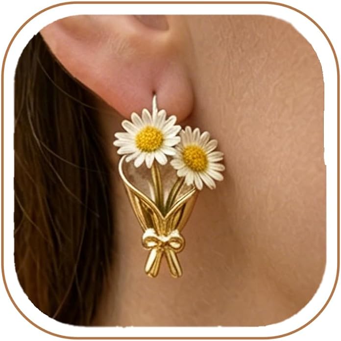 MODRSA DIY Bouquet Gold Earring Wearable Mini Vase Jewelry Collection Trendy by MODRSABodyJewelry