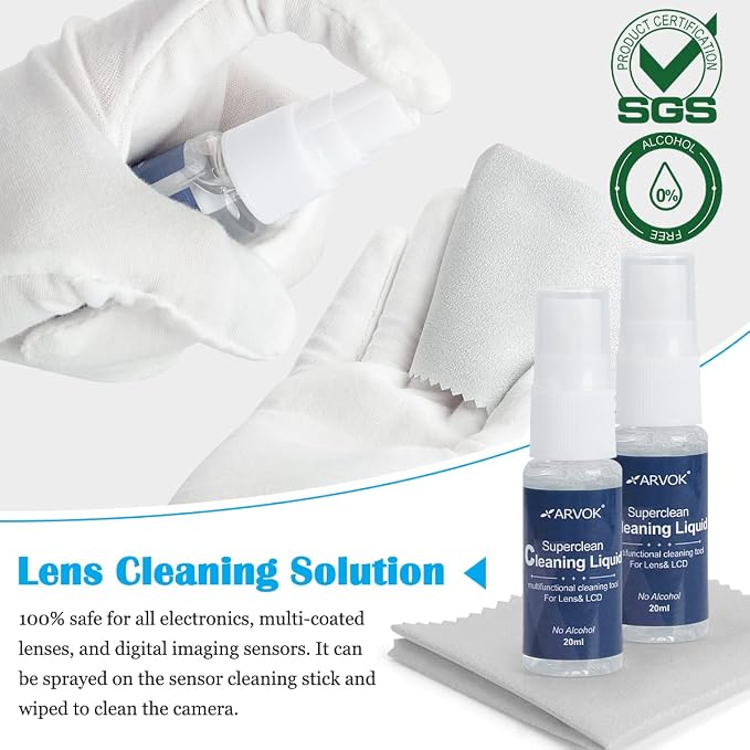 ARVOK Professional Camera Cleaning Kit, Including Air Blower/Cleaning - Image 6