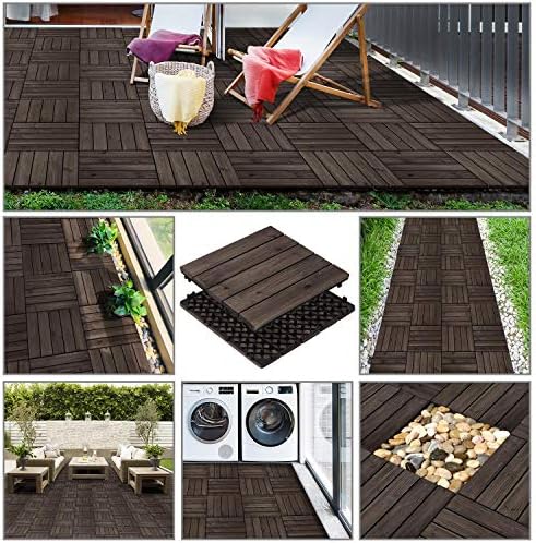 Yaheetech 33PCS Interlocking Deck Tiles Outdoor Patio Floor - Image 2