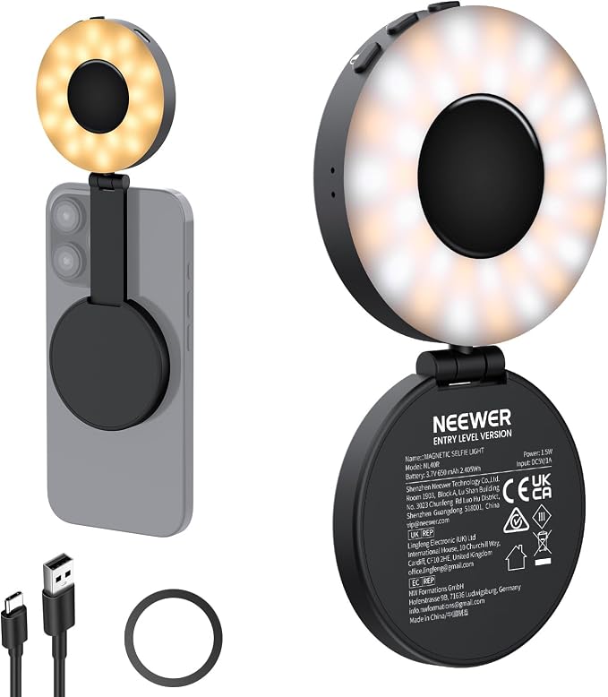 NEEWER ENTRY LEVEL VERSION Magnetic Selfie Light Compatible by Neewer