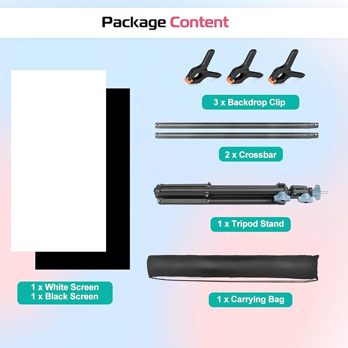 Product Photography Photo Backdrops Stand Kit, Photo Background, 26.8x50in - Image 9