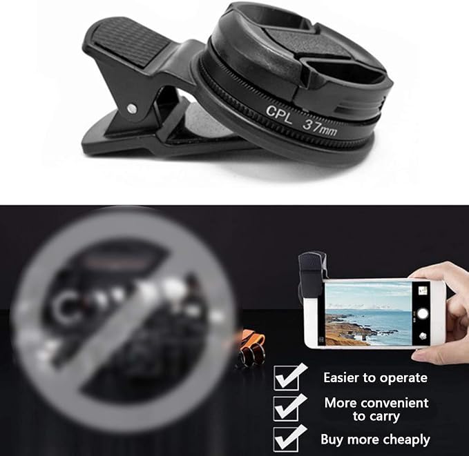 37mm CPL Filter, Universal Circular Polarizer Lens Filter, Cell Phone Lens - Image 6