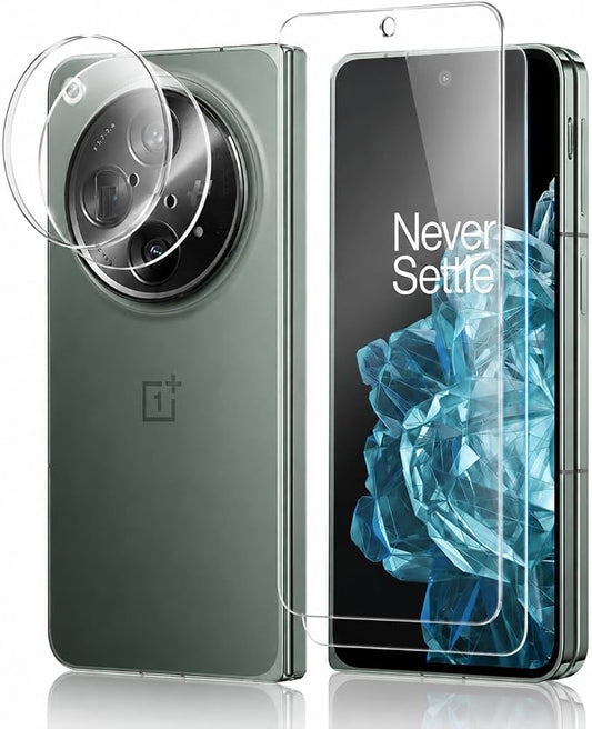 V-PORYADKU 2 Pack for OnePlus Open Screen Protector + 2 Pack Camera Lens by PORYADKU
