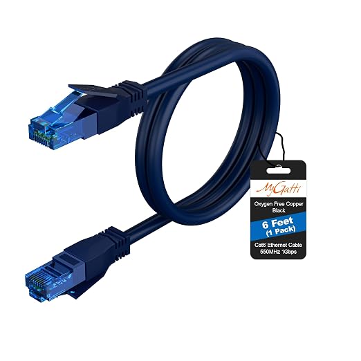 Cat6 Ethernet Cable 6FT, Snagless Short Cat 6 Patch Cord, RJ45 Pure Copper by Mygatti