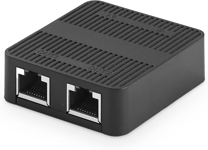 Binardat 1 to 2 Gigabit Network Splitter, 3 Port Gigabit Ethernet Switch by Binardat