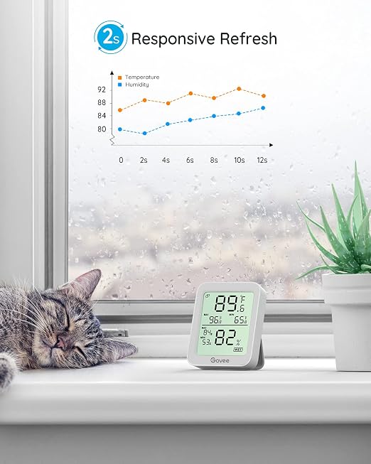 Govee Indoor Hygrometer Thermometer 2 Pack, Humidity Temperature Gauge - Image 5