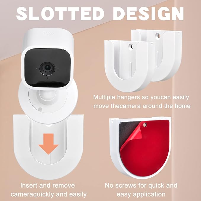 2 Pack Wall Mount for Blink Mini Indoor Camera, Strong Adhesive Camera Mount - Image 3