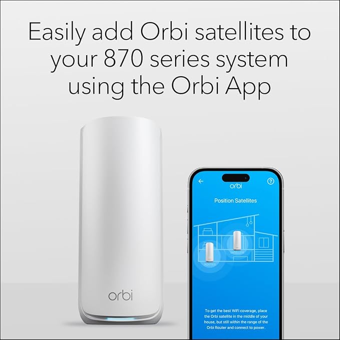 NETGEAR Orbi 870 Series Tri-Band WiFi 7 Mesh Add-on Satellite – Works - Image 6