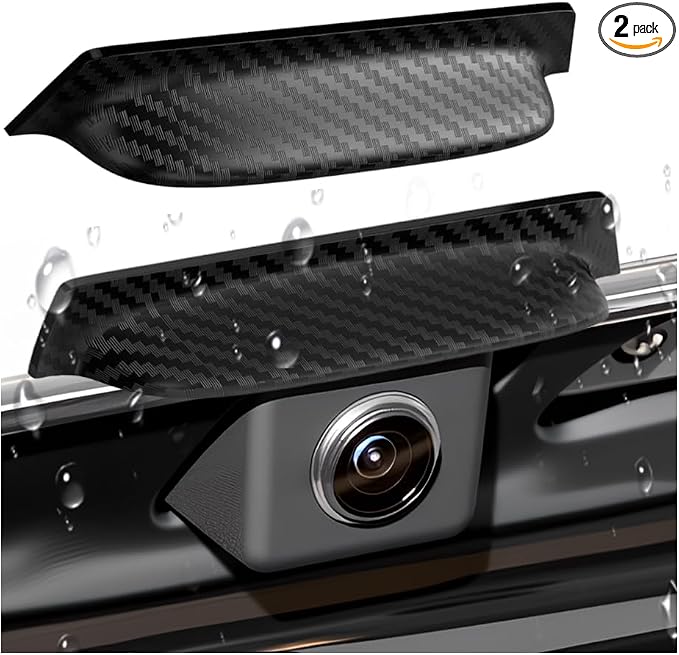 2PCS Carbon Fiber Backup Camera Rain Shield, Backup Camera by Unknown