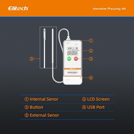 Elitech USB Digital Temperature Data Logger Reusable Recorder - Image 7