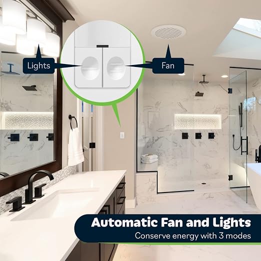 TOPGREENER Dual Load Motion Sensor Switch, PIR Sensor Light and Fan Switch - Image 6
