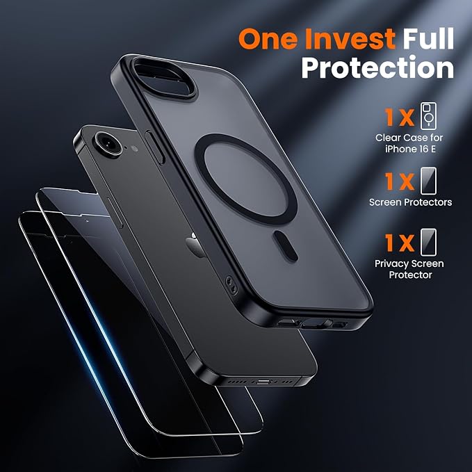 toushion 3 in 1 for iPhone 16E Case/iPhone 17E Case, Screen Protector*2 - Image 2